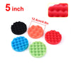 5-Piece Foam Waffle Polishing Pad Set for Car Detailing