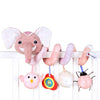 Soft Car Seat & Stroller Toy Set with Mirror, Crinkle, and Squeaky Sounds
