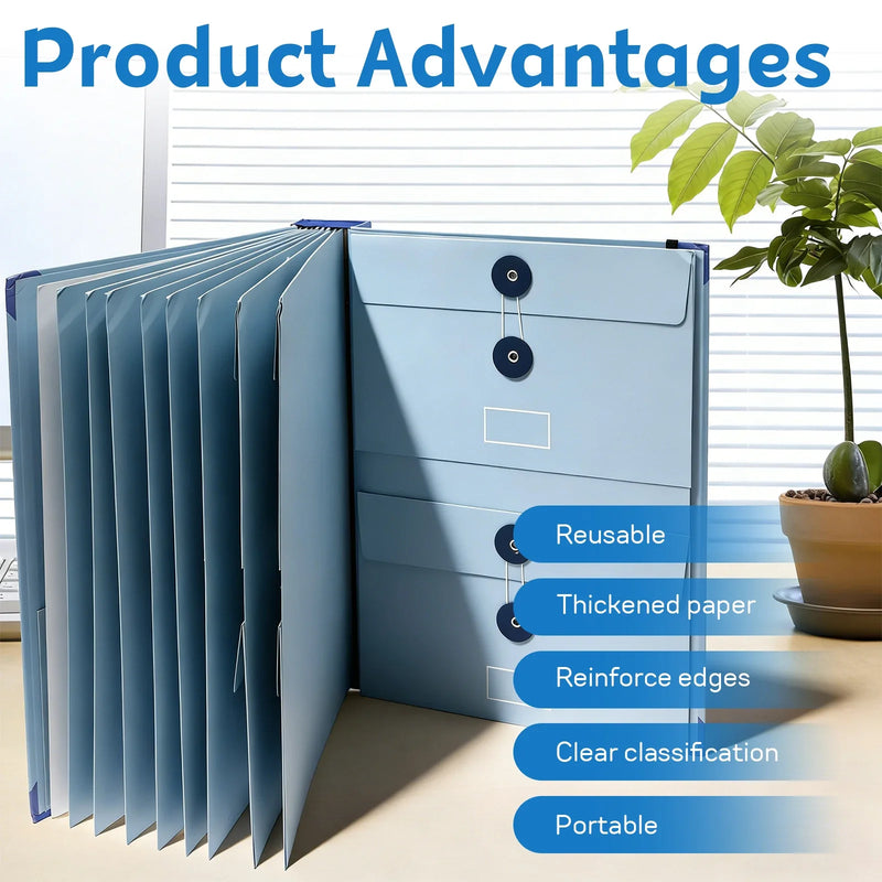 Organisateur de Documents Portable avec Rangement Multi-Poches