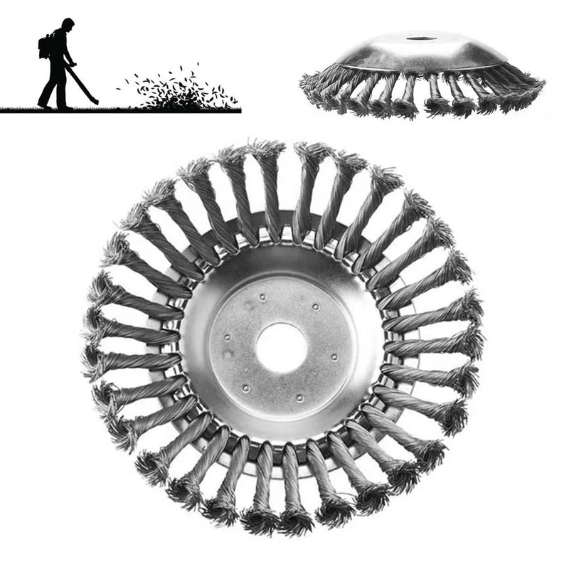 6-Inch Steel Wire Trimmer Head for Grass and Moss Removal