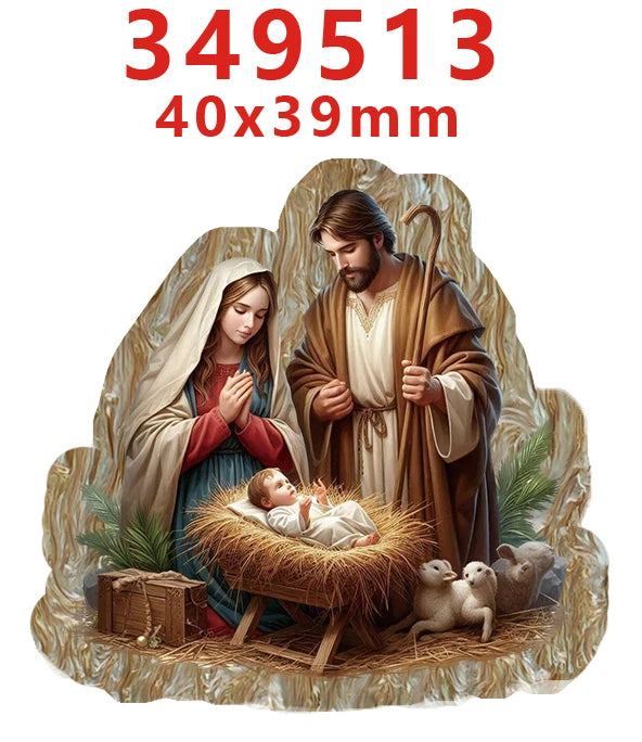 Decorative Faith-Themed Resin Embellishments with Water Ripple Effect