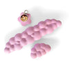 Cloud Wrist Rest Set with Floral Coaster and Non-Slip Base