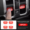 Red plastic button protective covers for Jeep Wrangler JL and Gladiator JT window switches