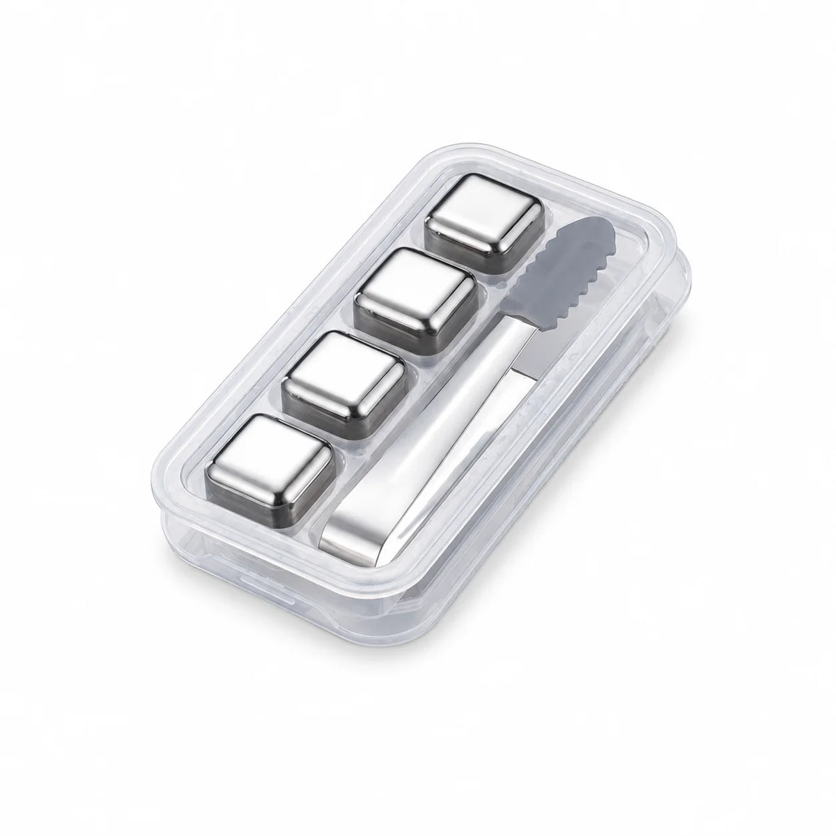Reusable Stainless Steel Whiskey Stones with Tongs