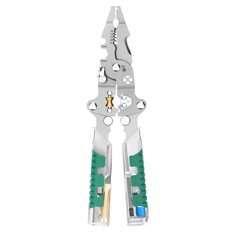 Foldable Multifunctional Wire Stripping Pliers with Voltage Detection