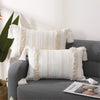 Boho Tufted Throw Pillow Cover with Tassels