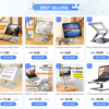 Foldable 360° Rotating Tablet and Phone Stand with Height Adjustment