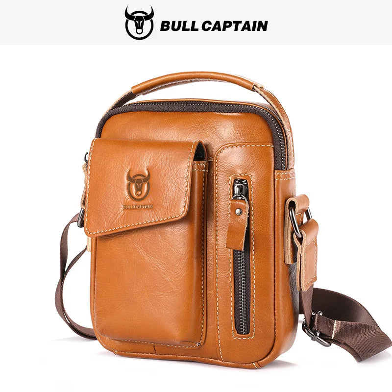 Genuine Leather Crossbody Bag for Men