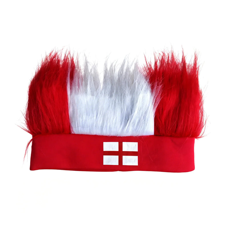 Bandeau Perruque en Fausse Fourrure avec Drapeau National