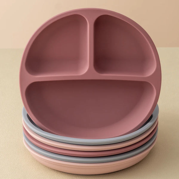 Silicone Suction Plate with Lid for Baby Led Weaning