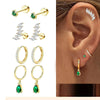 Moon-Shaped Stainless Steel Flatback Earrings