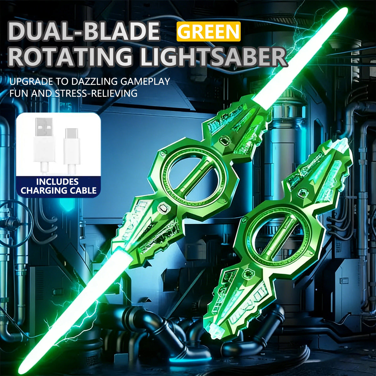 LED Light-Up Sound Sword with Multi-Color Effects