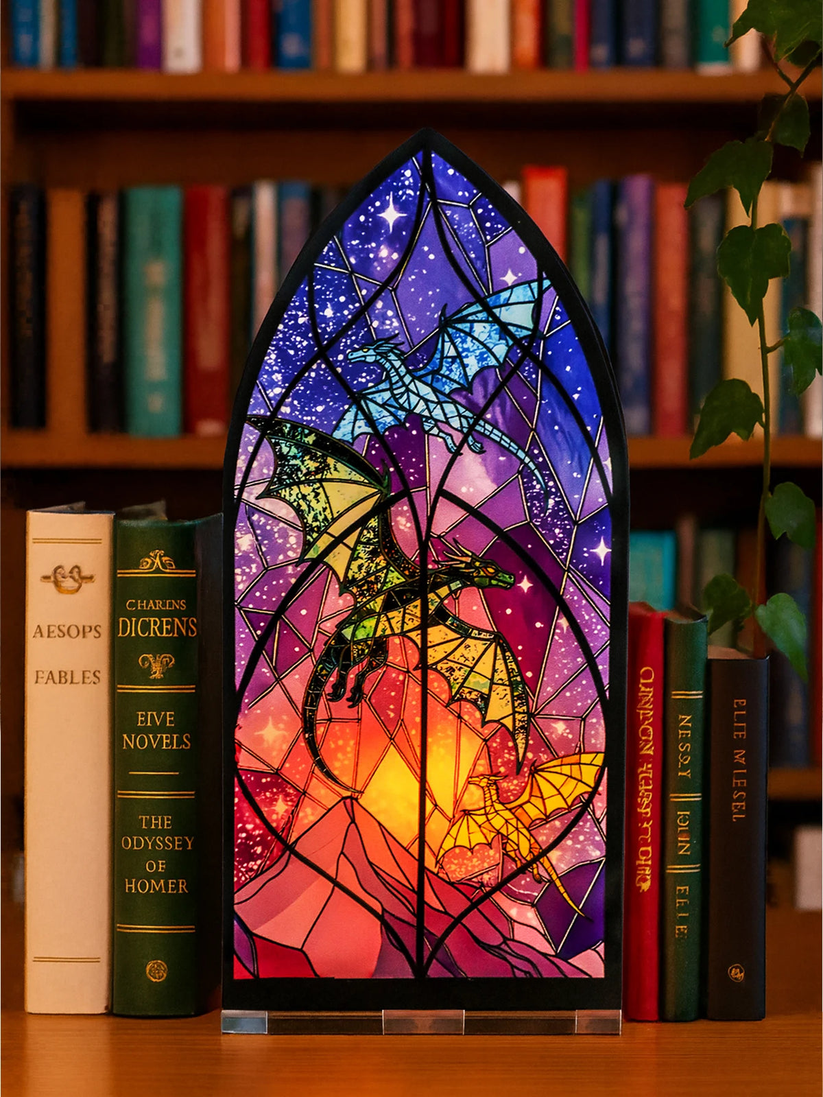 Acrylic Rose Gothic Arch Bookend for Bookshelf Decor