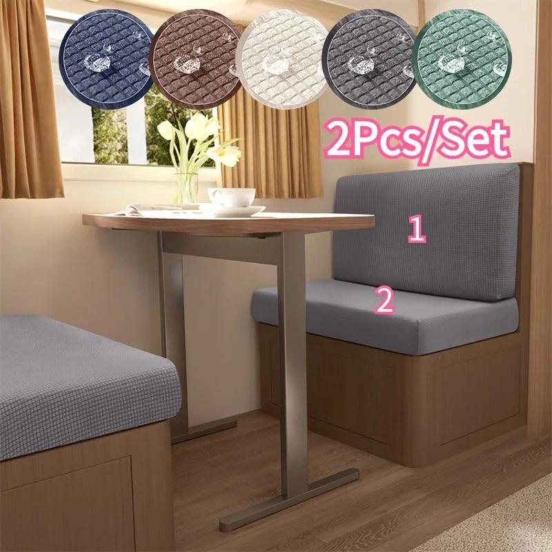 Stretch RV Dinette Cushion Covers with Water-Repellent Finish