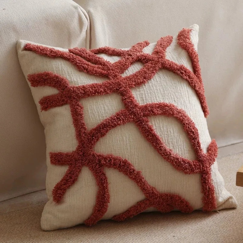 Nordic Bohemian Geometric Tassel Decorative Pillow Cover