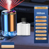 A Hilton rechargeable car aroma diffuser with a starry sky light and essential oil bottle displayed on a dark surface.