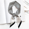 Floral Print Silk Hair Scarf for Women – Long Ribbon Headband
