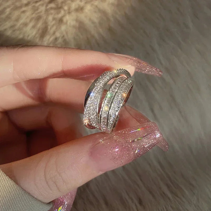 Multi-Layer Rhinestone Ring
