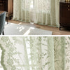 Lace Floral Sheer Curtain Panel for Living Room & Bedroom