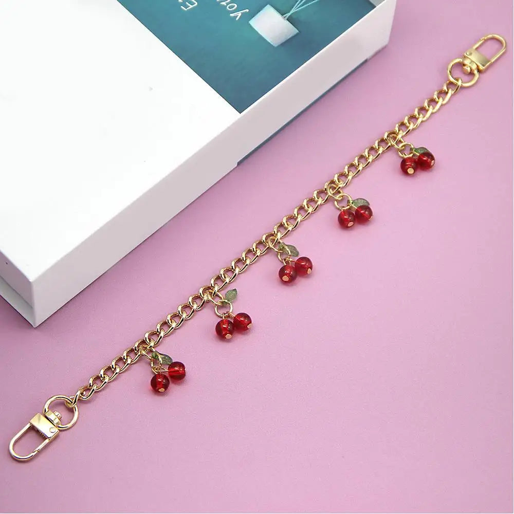Cherry Charm Bag Chain with Pendant