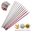 Multicolor Tunisian Afghan Crochet Hook Set (11 Sizes, 2–8 mm)