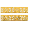 Gold acrylic mirror wall stickers featuring intricate decorative edges and borders