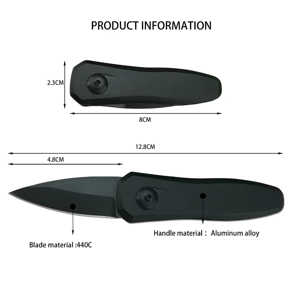 Compact Folding Pocket Knife with Aluminum Alloy Handle