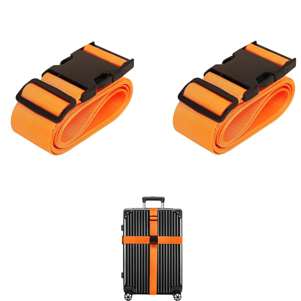 Adjustable Suitcase Straps with Bright Neon Colors – Secure & Easy to Spot