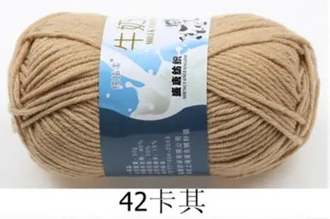 Milk Cotton Crochet Yarn – Soft, Durable Knitting Thread in 91 Colors