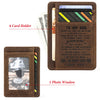 Genuine Leather Slim Card Wallet for Men – Personalized Gift from Dad