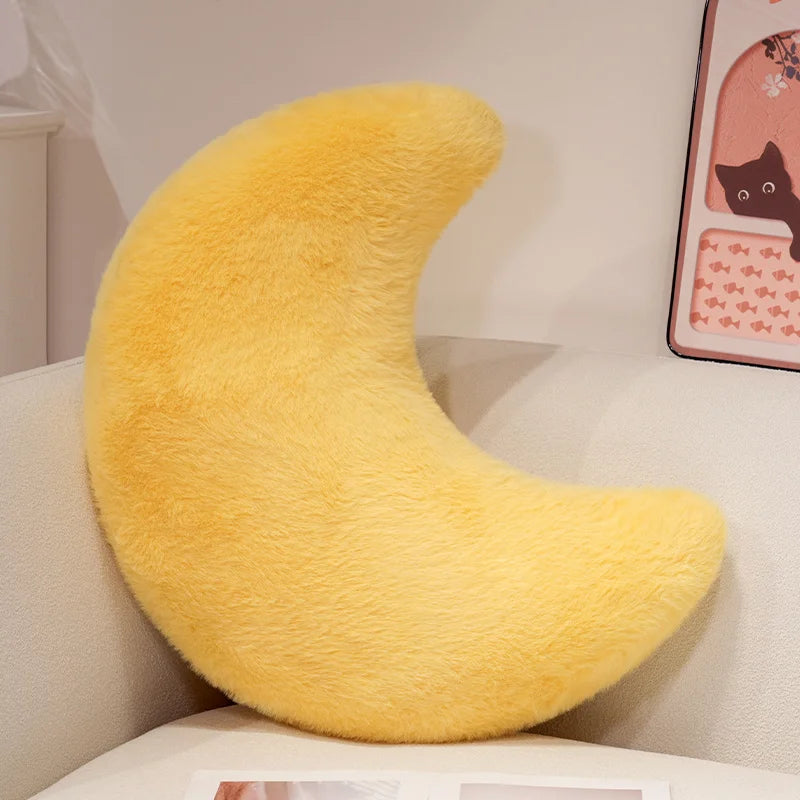 Crescent Moon Plush Pillow for Cozy Home Decor