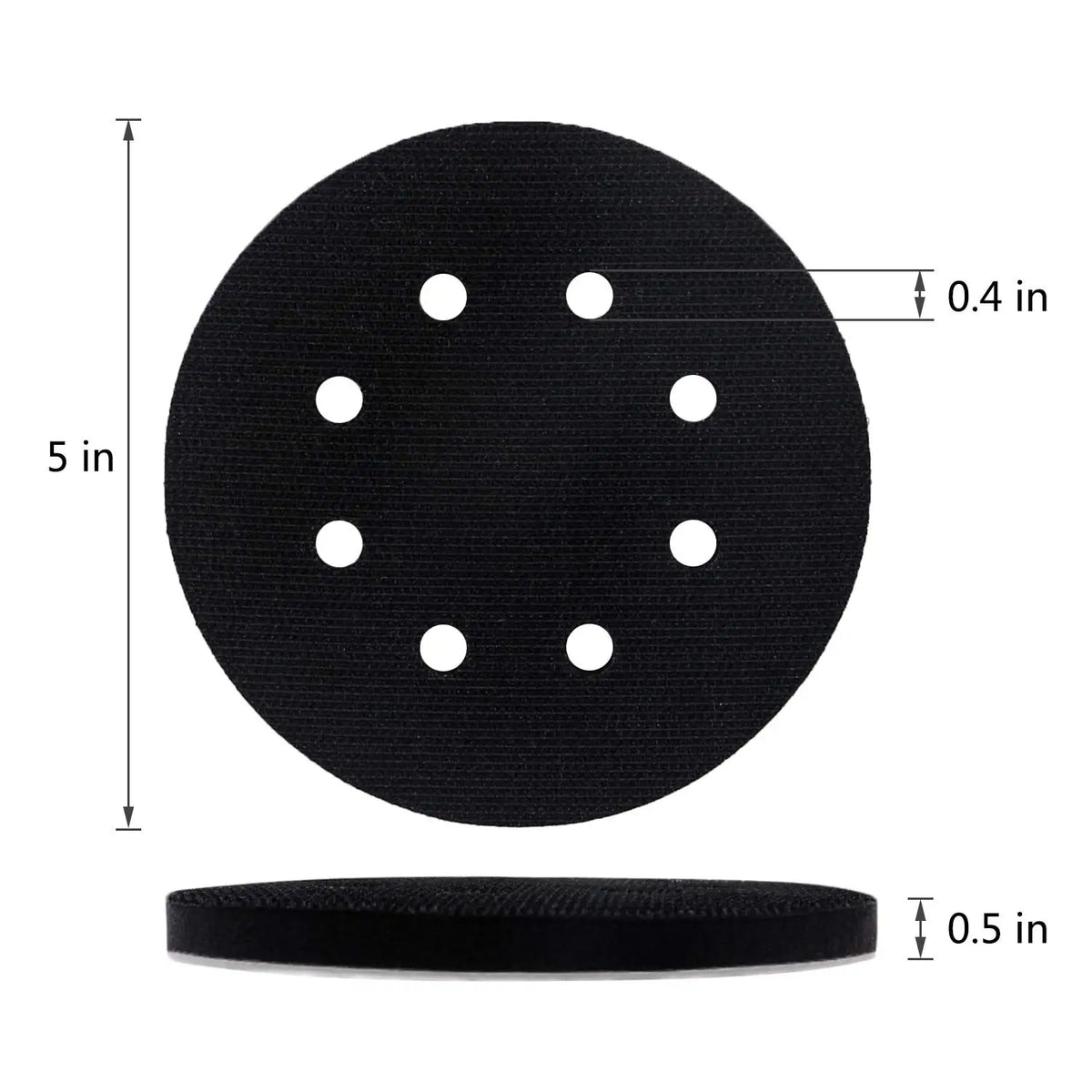 5-Inch Soft Density Interface Pad with Hook and Loop Backing for Sanders