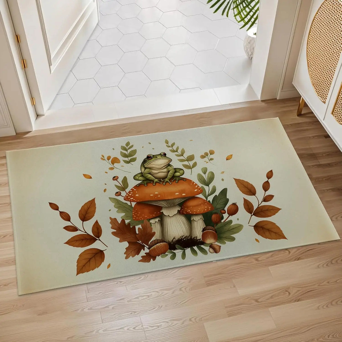 Rottweiler Non-Slip Entryway Door Mat – Durable Polyester Floor Rug for Living Room & Entry
