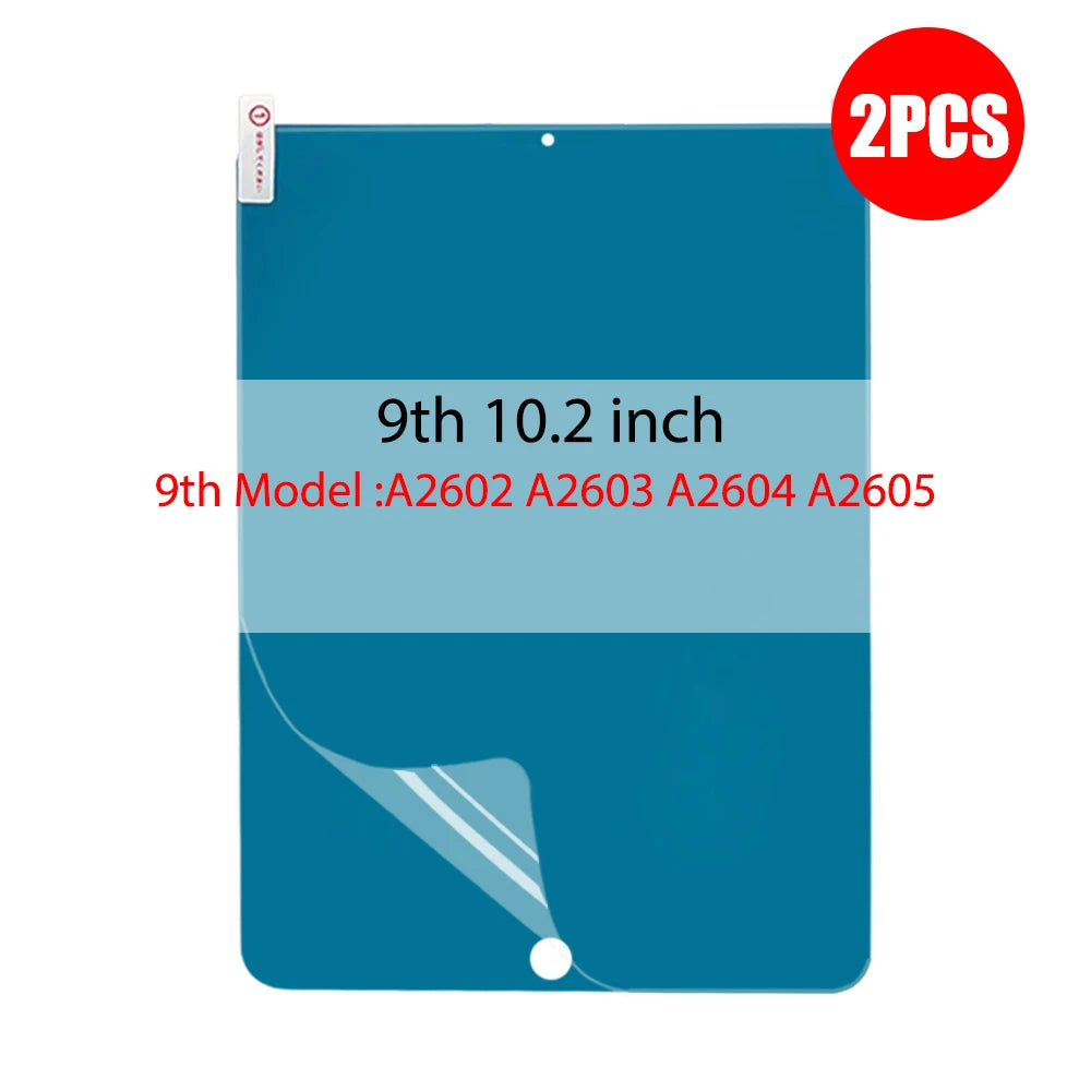 A blue paper-feel matte screen protector for iPad, sold as a 2-pack.
