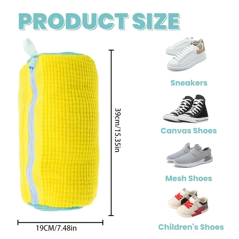 Mesh Shoe Wash Bag with Soft Fluff Lining