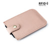 Slim Leather Card Holder with Quick-Access Pull Tab