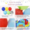 A set of balloons and a decorating strip for making a balloon garland.