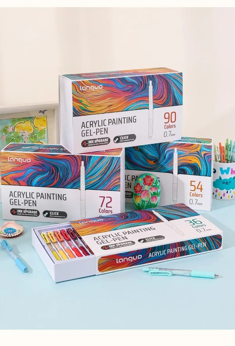 3D Embossed Acrylic Gel Pens - 6/144 Color Options