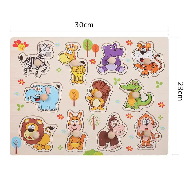Wooden Alphabet Puzzle Board for Toddlers