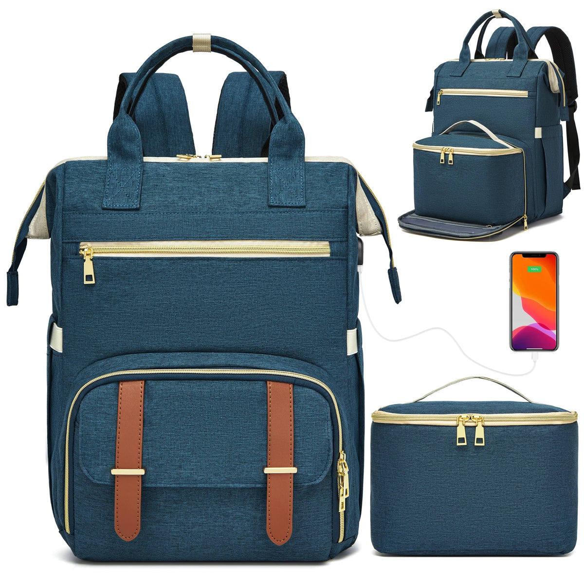 Insulated Lunch Cooler Backpack with Water-Resistant Design