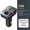 Bluetooth FM Transmitter with 22.5W Fast Charging Car Adapter