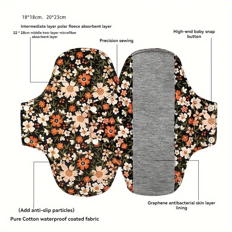 Reusable Graphene Sanitary Pads – 3-Pack (18cm, 23cm, 28cm)