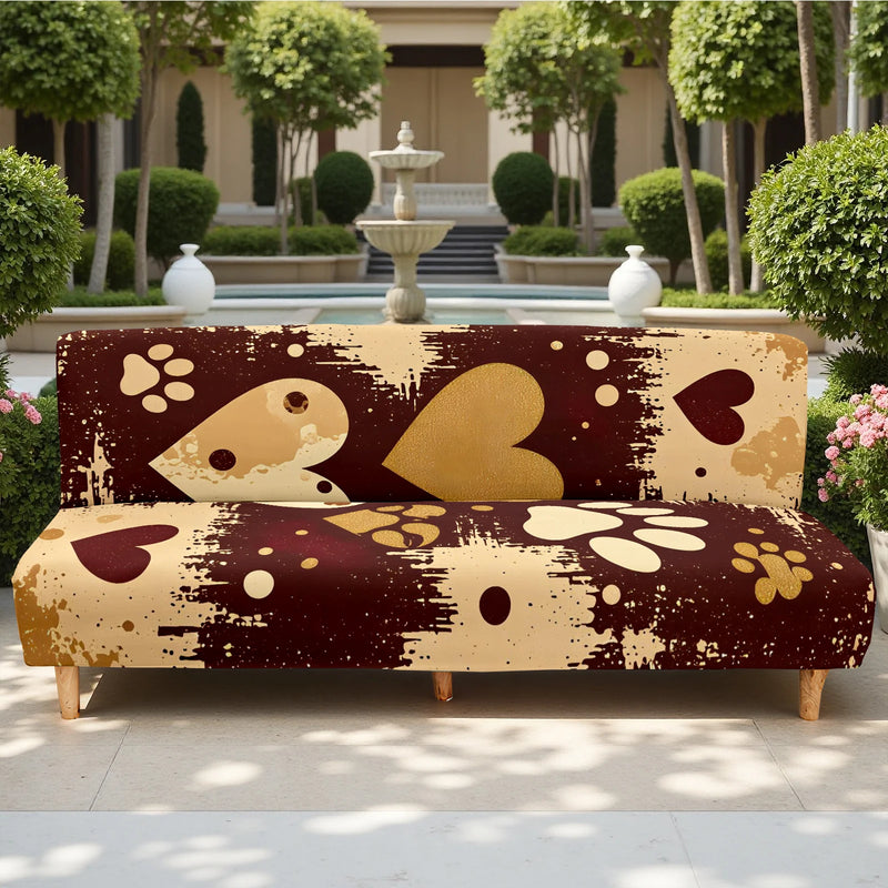 Heart & Paw Print Sofa Cover