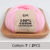 100% Organic Cotton Yarn for Knitting and Crocheting (2-Pack)