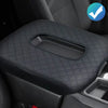 Black microfiber leather custom fit center console armrest pad for Chevrolet Silverado