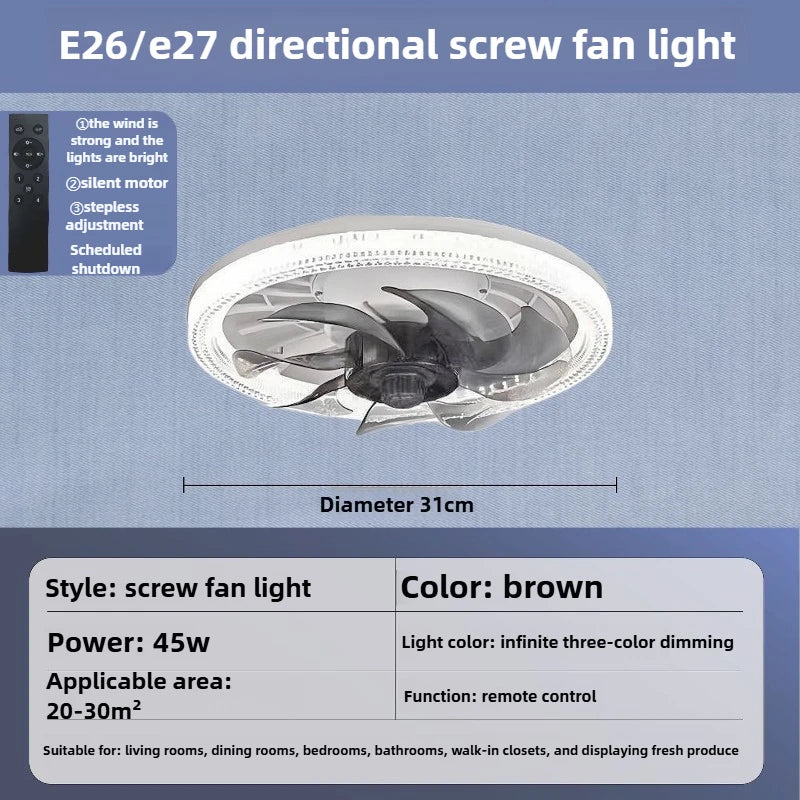 All-in-One LED Deckenventilator mit Fernbedienung