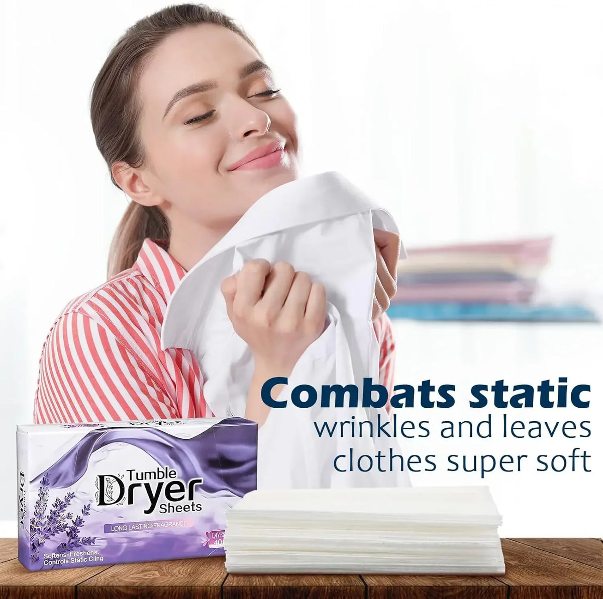 Lavender Plant-Based Dryer Sheets – 40 Count
