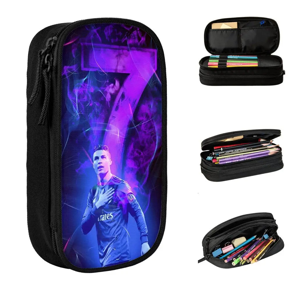 Soccer Star Pen Case – Large-Capacity Pencil Pouch