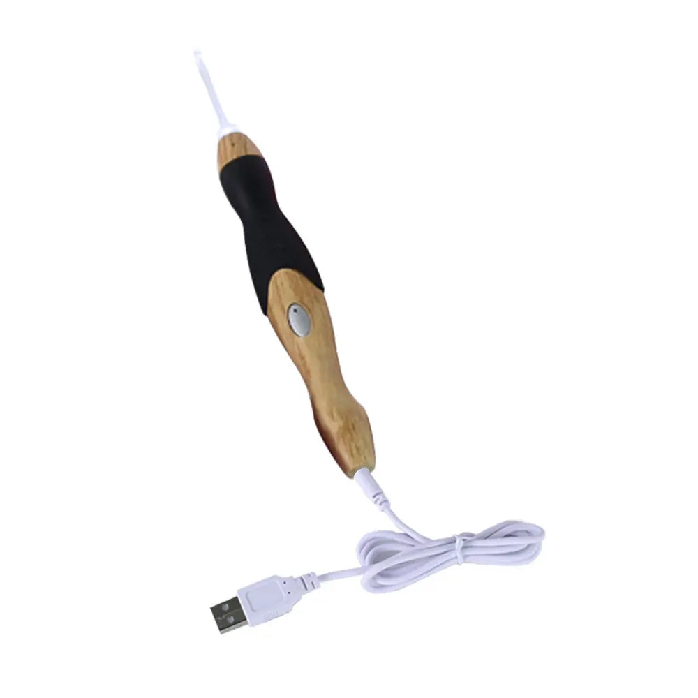 LED Lighted Crochet Hook Set with USB Rechargeable Handle