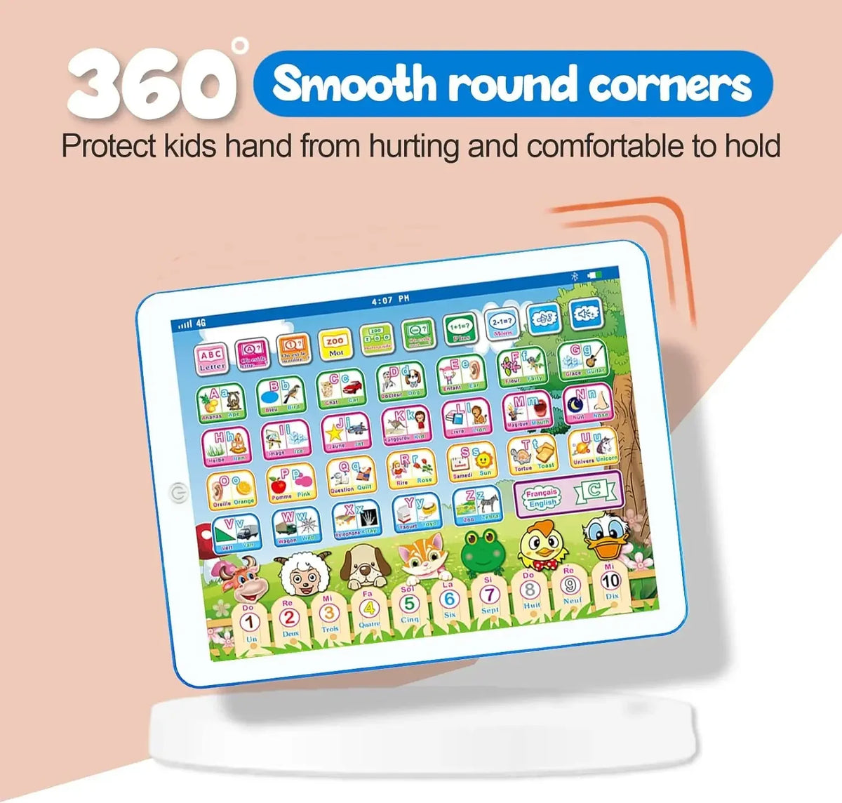 Bilingual French-English Learning Tablet for Kids